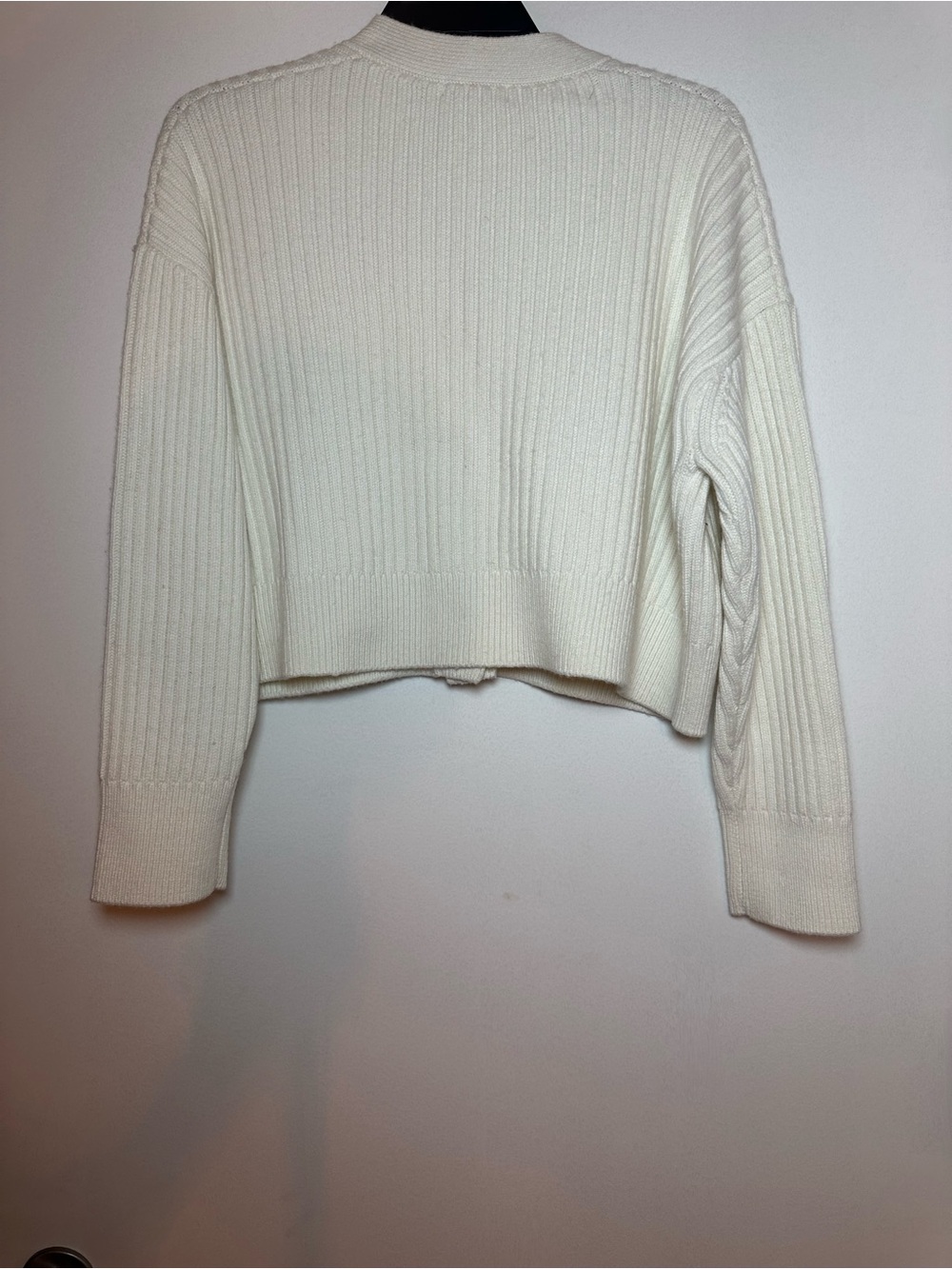 Beyond Yoga Ivory Ribbed Button-Front Cardigan - Picture 4 of 7